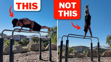 Calisthenics Park Basics on the Parallel Bars. Don