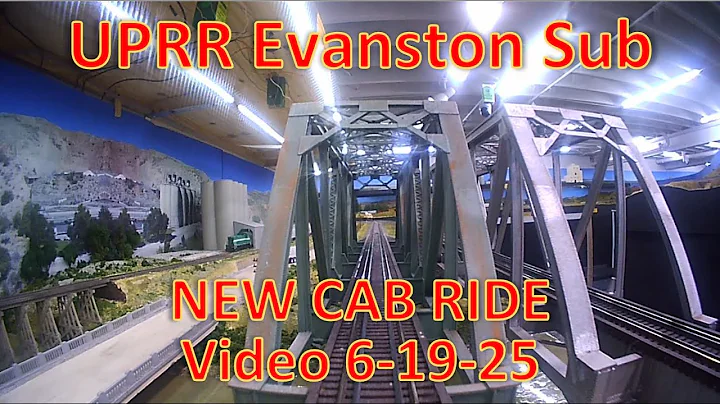 CAB RIDE VIDEO on the UPRR Evanston Sub. Large HO Scale Model Train Layout