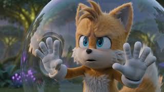 Here is a scene featuring tails and sonic from sonic the Hedgehog movie 4 2027 stuck Bubble trap