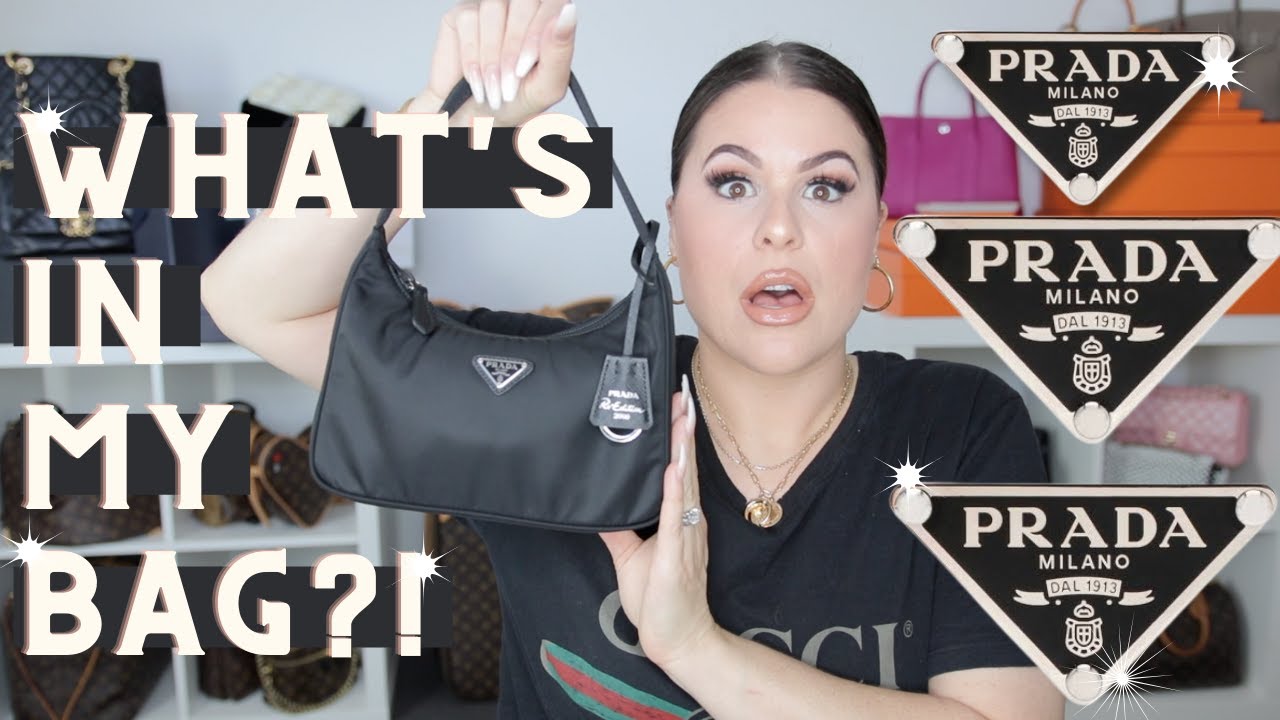 WHATS IN MY BAG?! PRADA RE-EDITION |Jerusha Couture - YouTube