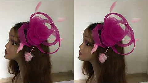 HOW TO MAKE THIS ELEGANT PINK CRINOLINE FASCINATOR