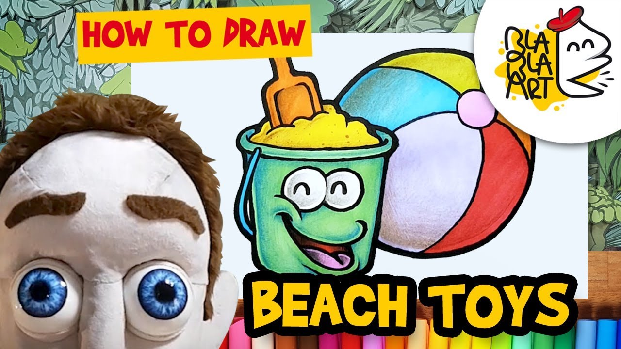HOW TO DRAW BEACH TOYS | Best Summer Drawing & Coloring for Kids
