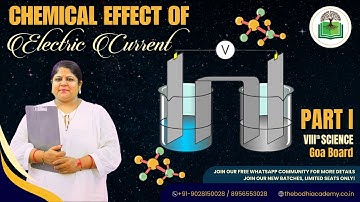 GOA BOARD || CLASS 8 || CHEMICAL EFFECTS OF EELCTRIC CURRENT ||  PART  1