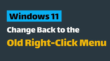 Change Back to the Old Right-Click Menu in Windows 11