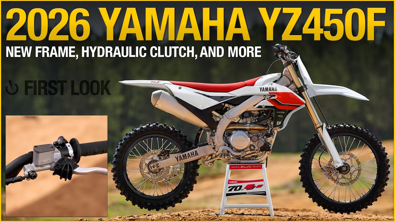 New Frame, Hydraulic Clutch, & More | 2026 Yamaha YZ450F - YouTube
