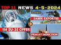 Indian defence updates  114 su35 under mrfasaber exportpralay inductionproject75i trials