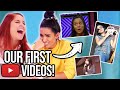 Reacting To Our First YouTube Videos [Clevver, Singing, & Comedy - Embarrassing!]