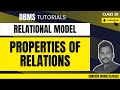 "DBMS Relational Model in Kannada | Properties of Relations Explained in Easy Way"