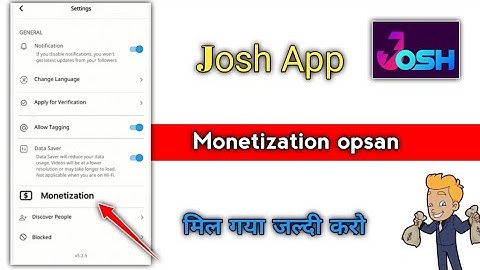 josh app ko monetize I