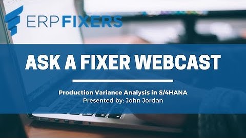 Production Variance Analysis in S/4HANA