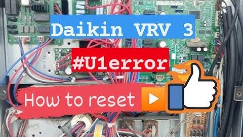 DAIKIN VRV 3 SYSTEM RESET|How to reset master unit|U1error problem solve|system reset|#vrv #daikin