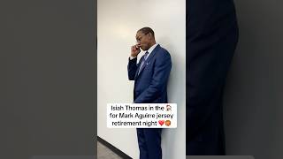 Famous Isiah Thomas in the 🏠 for Mark Aguirre jersey retirement night ❤️🏀 #nba #pistons #dallas #explore Net Worth