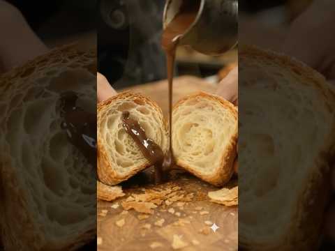 Drowning a Mystery Square Croissant in Liquid Chocolate 🤤🍫