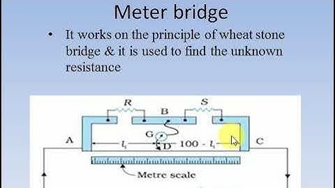 Meter bridge /slide wire bridge xii physics (practical application of wheat stone bridge)