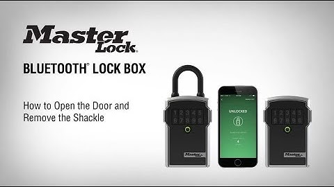 How to Open the Door and Remove the Shackle on your Master Lock® Bluetooth® Lock Boxes