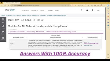 Modules 5 - 10: Network Fundamentals Group Exam (Answers) | Atul Gupta