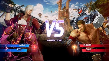 Dante & Ryu vs Ultron & Thor - Marvel vs Capcom: Infinite gameplay