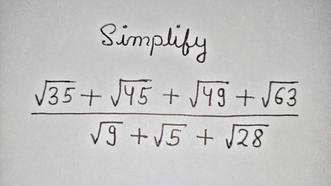 A Nice Algebra Math Simplification | Simplify this Expression! - YouTube