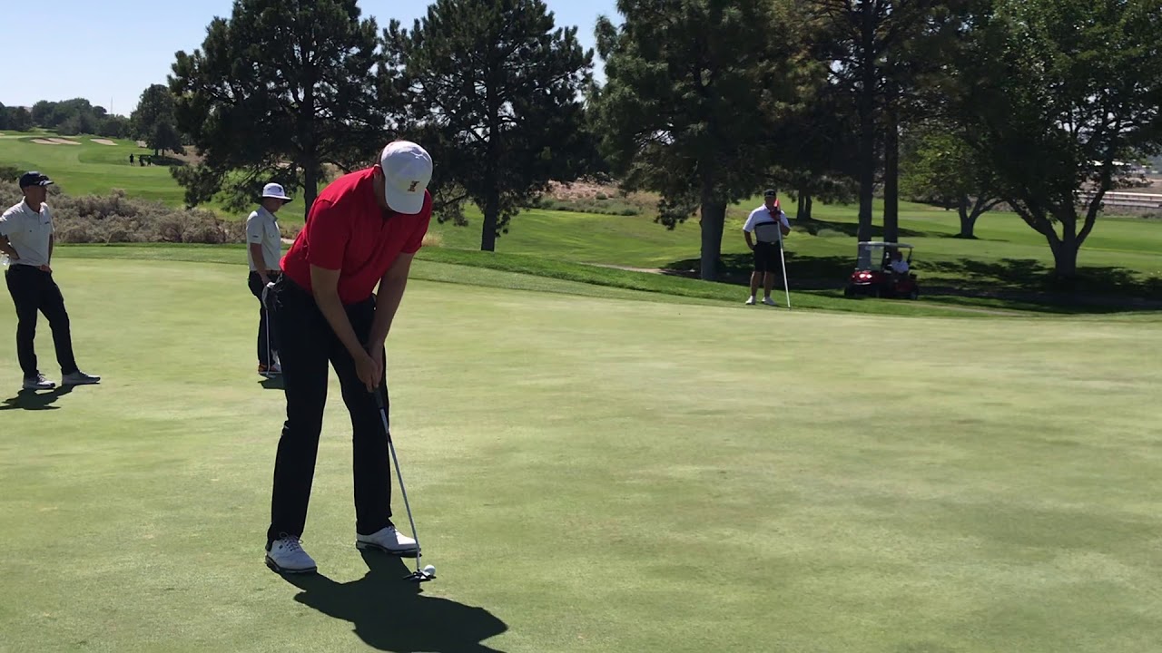 Harry Hall unlv golf birdie “split” putt par3 h16 UNM Tucker 8/29/18 ...