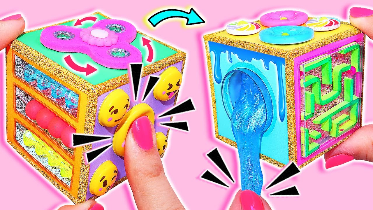 🎉💥DIY: Haz tu propio CUBO POP IT con 6 fidget toys diferentes || Cubo Antiestrés de TIKTOK