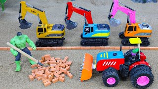 Diy tractor mini Bulldozer to making concrete road | Construction Vehicles, Road Roller #14