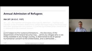U.S. Refugee Admissions Program Lecture July 2020