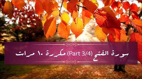 Surah Al-Fath (part 3/4) repeated 10 times - سورة الفتح (part 3/4) مكررة 10 مرات