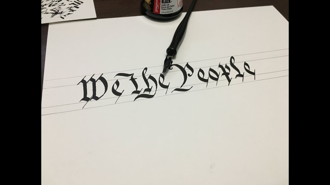 Speedball dip pen practice | Calligraphy | WE THE PEOPLE