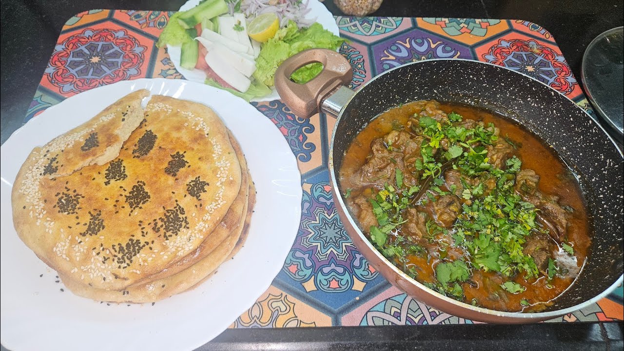 Mutton Kadai with Home made Naan Recipe #please  like comment and share subscribe 👍