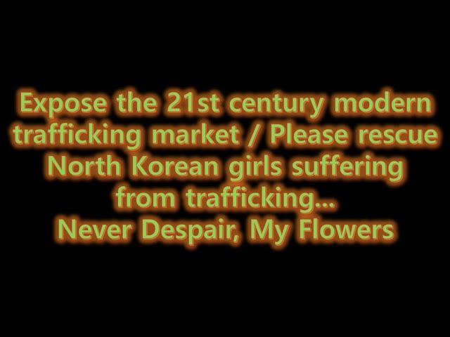 Please rescue North Korean girls suffering from trafficking... Never Despair, My Flowers Please rescue North Korean girls suffering from trafficking... Never Despair, My Flowers