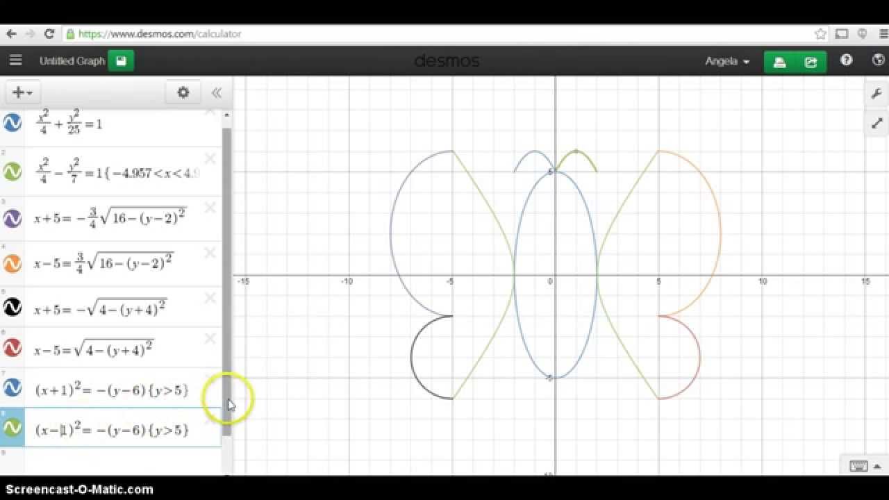 Graphing Conics Using Desmos You