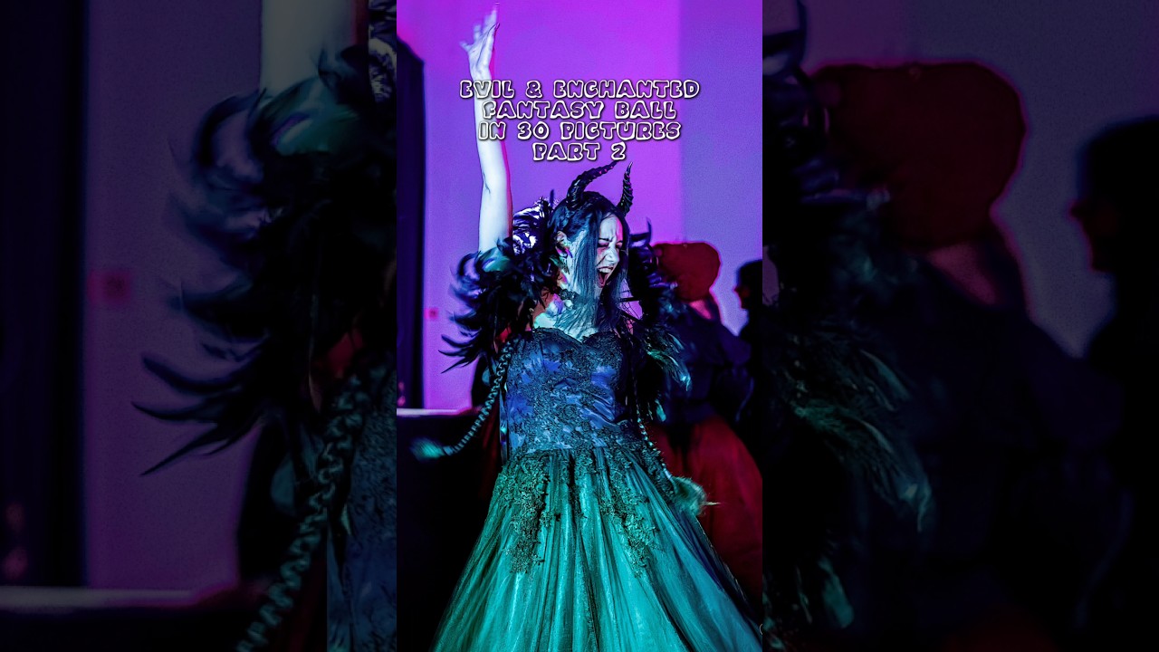 Fantasy ball Evil & Enchanted in 30 pictures 2 w/@nikkihatsunecosplay  #shorts #fantasy #ball