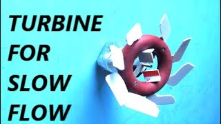 Турбина с рингови лопати за понтонни ВЕЦ Open center donut turbine with pitch able ring tip blades