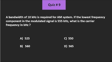 Membership Quiz # 9(Analog Communication - Amplitude Modulation )