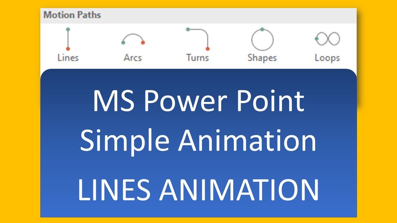 MS Powerpoint simple animation Lines - YouTube