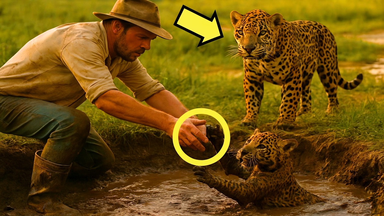 GRANJERO ARRIESGA SU VIDA PARA SALVAR A UNA CRÍA DE JAGUAR… Y LA MADRE HACE LO INCREÍBLE