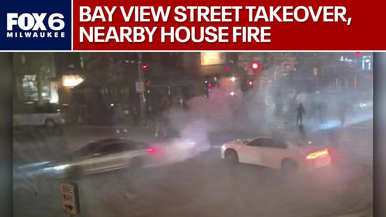 Bay View street takeover, nearby house fire | FOX6 News Milwaukee - YouTube