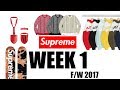 SUPREME F/W 2017 WEEK 1 FULL DROP LIST! (Hoodies, SkateDeck, More!)
