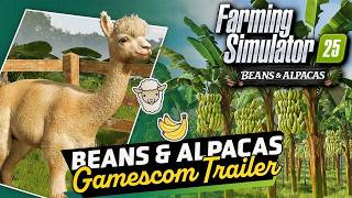 New Tractors, New Trucks, & New Crops! - Beans, Bananas & Alpacas (Gameplay Trailer) FS25