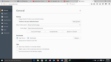 How to set default home page on firefox