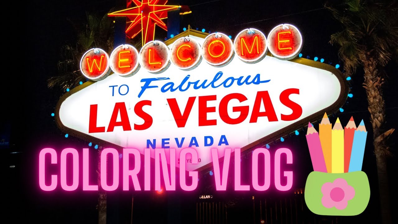 Coloring Vlog #3 - Las Vegas edition/ Adult Coloring 