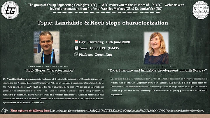 1st e-YEG webinar - "Landslide & Rock slope charac...
