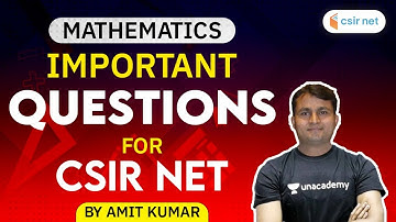 CSIR NET | Mathematics by Amit Kumar | Important Questions (Part-6)