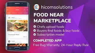 Food Near App Template & Source Code for Sale - Subscription Model