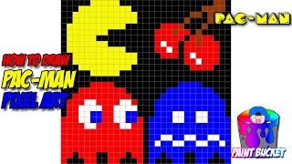 How To Draw Pac-Man - Namco'S Pac-Man Pixel Art Drawing - Youtube