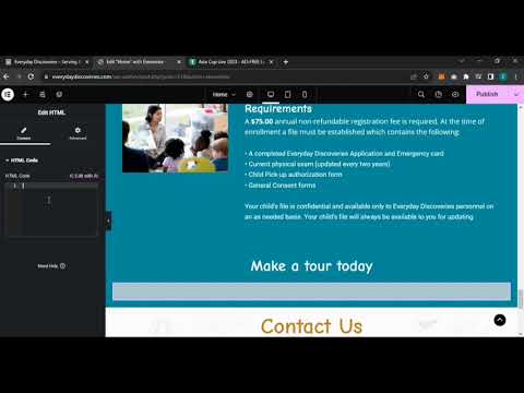 How to ad custom html code in Wordpress website using Elementor