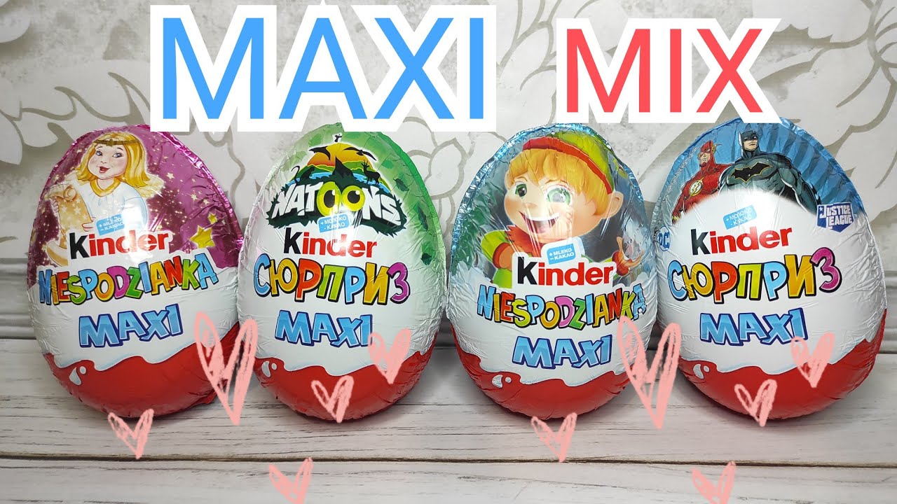 Kinder Surprise Maxi Mix 🎁 Холодное сердце, Лисички / Лисята,  Лига Справедливости DC, Natoons 