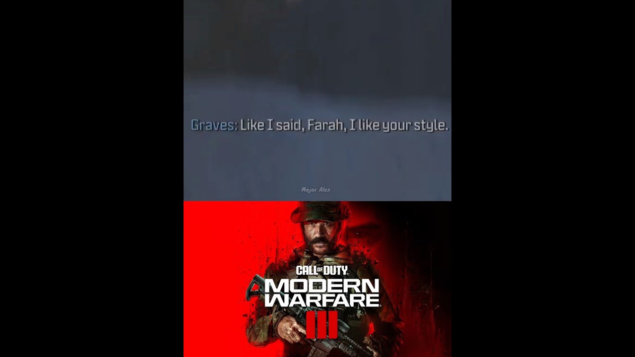 «Как я уже говорил, Фарах, мне нравится твой стиль». — Ризз Грейвса Фарах в Modern Warfare II и I...