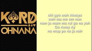 K.A.R.D - OH NANA (EASY LYRICS)