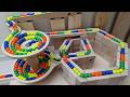 Marble Run Race ☆ HABA Slope + Cuboro + Bornelund Quadrilla + Transparent pipe
